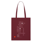 CROSSWORD PUZZLE Organic Tote Bag | Special - burgundy