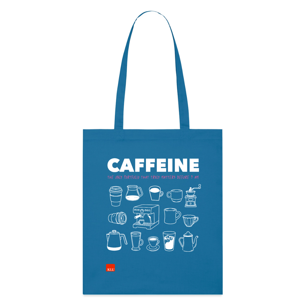 CAFFEINE Organic Tote Bag | Special - royal blue