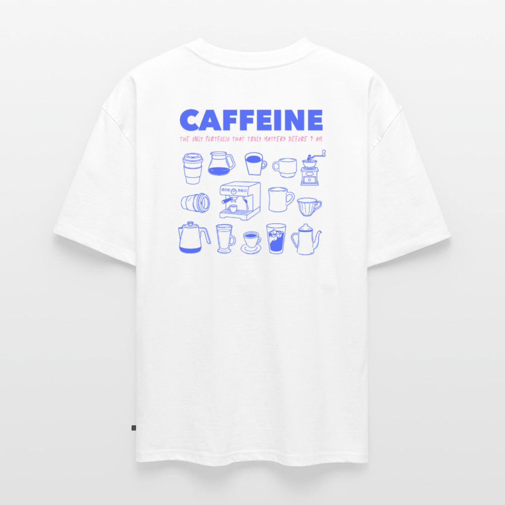 Unisex CAFFEINE Oversized T-Shirt | Special Edition - white