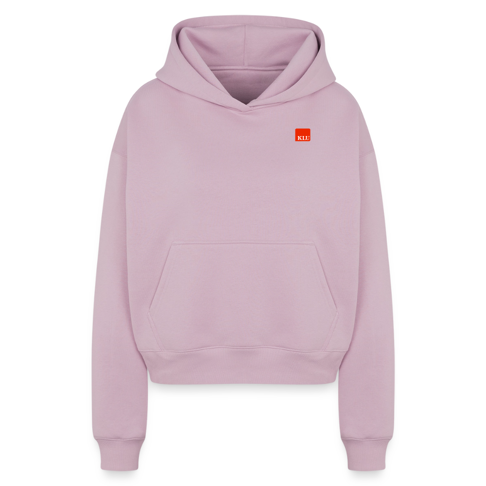Women KLU Cropped Oversized Hoodie | Classic - dusky pink