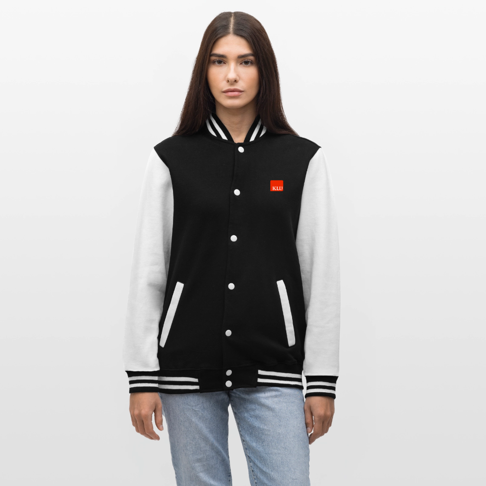 Unisex KLU College Sweat Jacket with Backprint | Classic - black/white