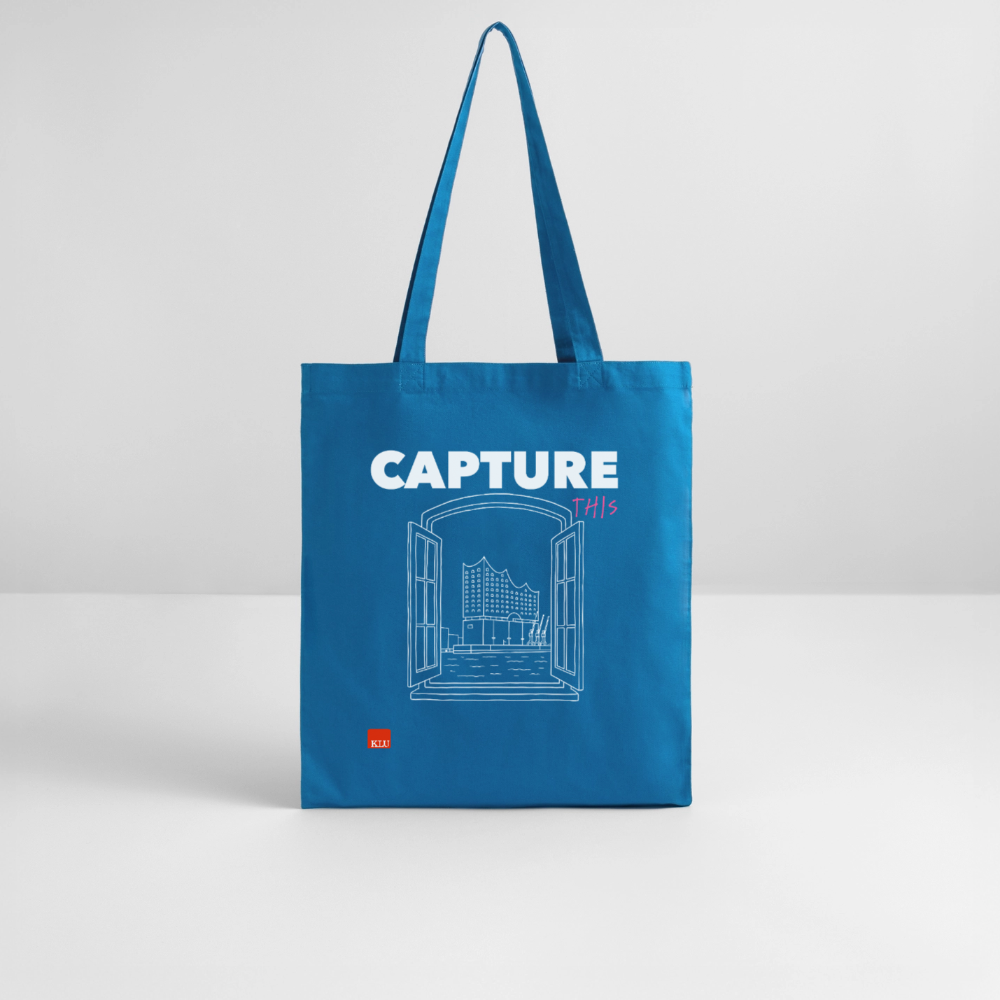 CAPTURE THIS Organic Tote Bag | Special - royal blue