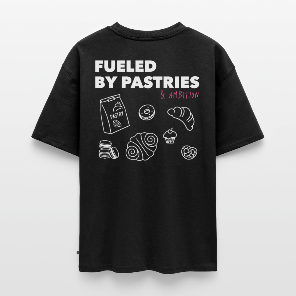 Unisex FUELED BY PASTRIES Oversized T-Shirt | Special Edition - black