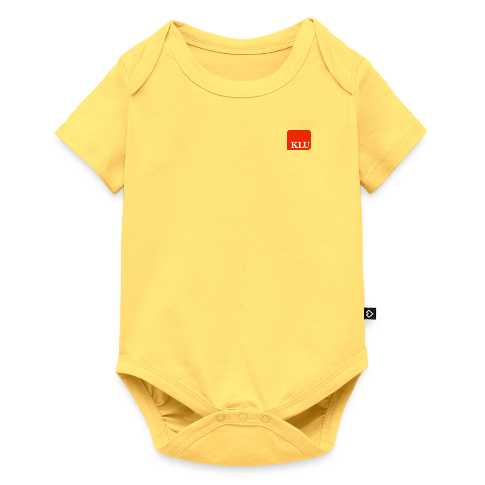 KLU Baby Organic Short-sleeved Bodysuit - sky yellow