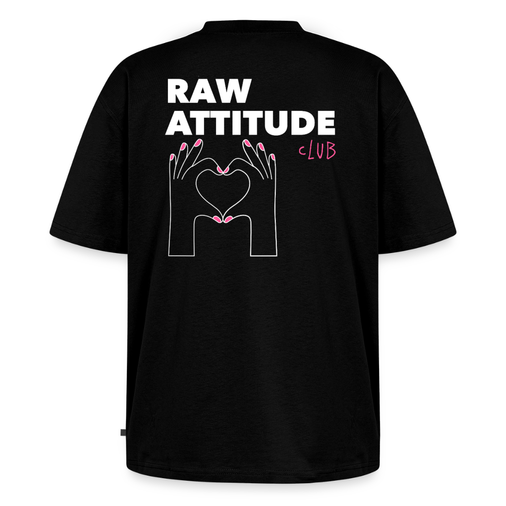 Unisex RAW ATTITUDE CLUB Oversized T-Shirt | Special Edition - black