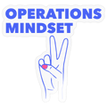 OPERATIONS MINDSET Sticker size S (10 x 10 cm) - transparent glossy