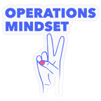 OPERATIONS MINDSET Sticker size S (10 x 10 cm) - transparent glossy