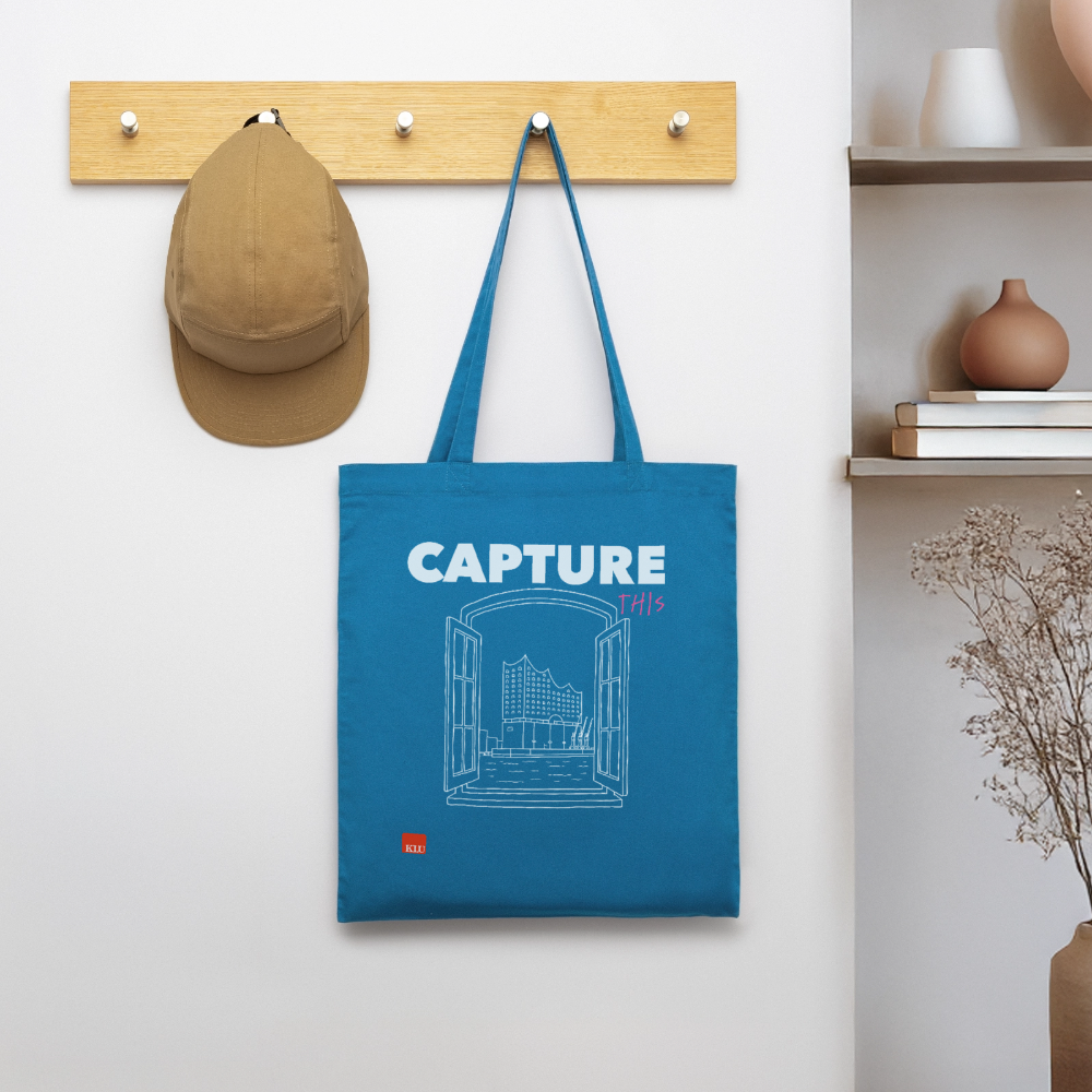 CAPTURE THIS Organic Tote Bag | Special - royal blue