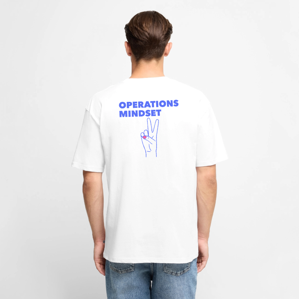 Unisex OPERATIONS MINDSET Oversized T-Shirt | Special Edition - white