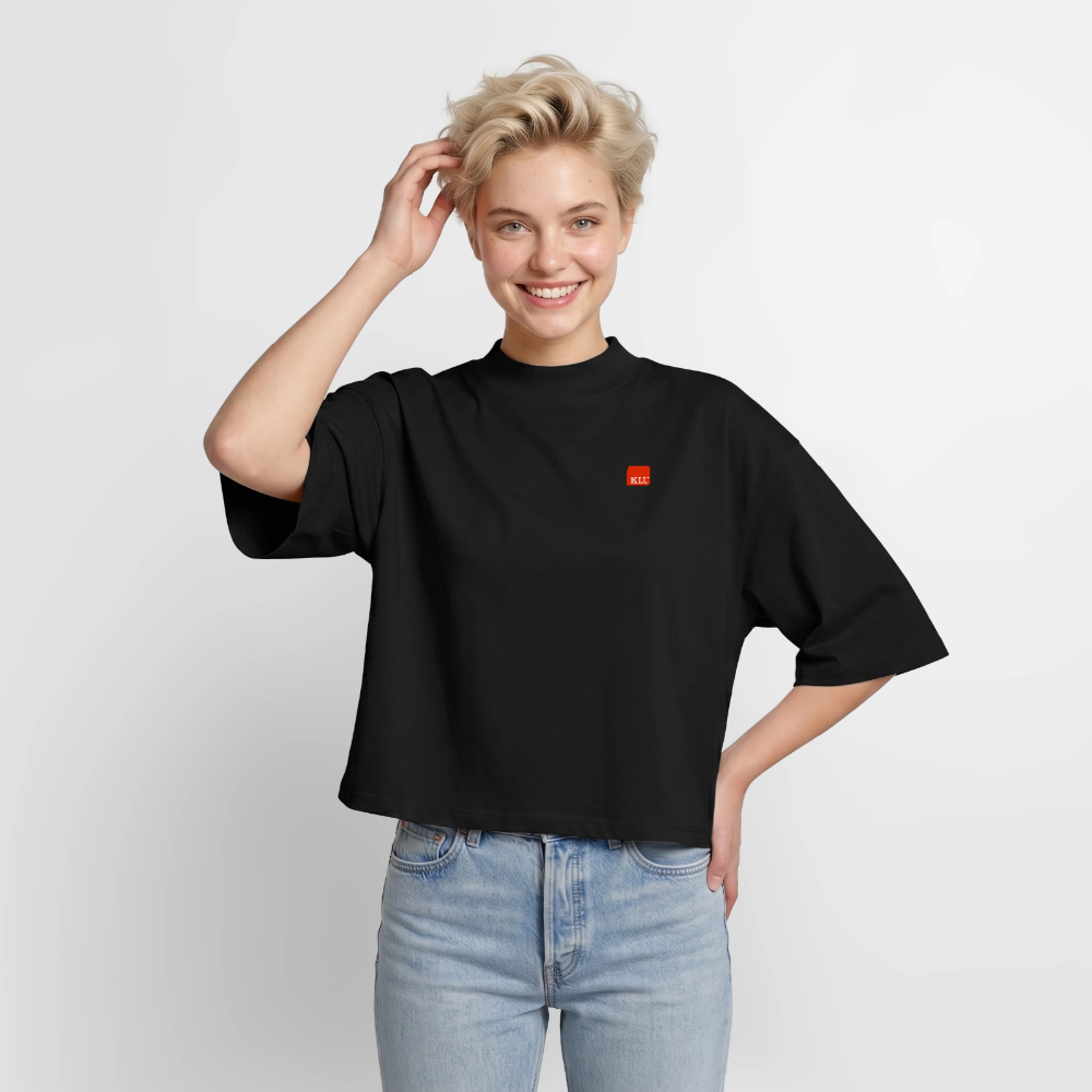 Women KLU Boxy 1/2 Sleeved T-Shirt - black