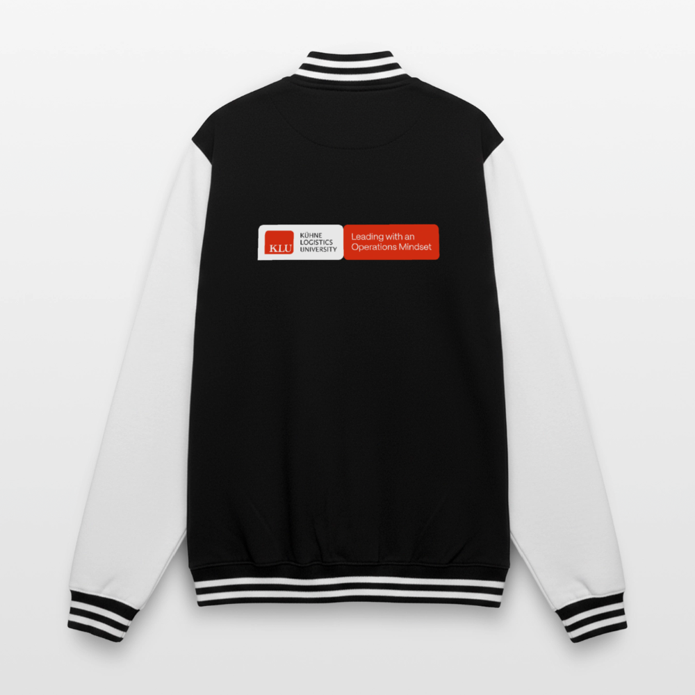 Unisex KLU College Sweat Jacket with Backprint | Classic - black/white