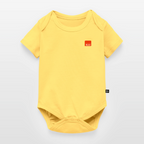 KLU Baby Organic Short-sleeved Bodysuit - sky yellow