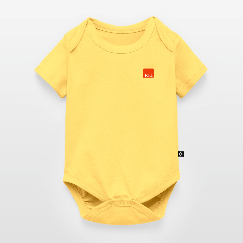 KLU Baby Organic Short-sleeved Bodysuit - sky yellow