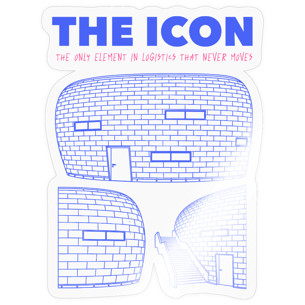 THE ICON Sticker size S (10 x 10 cm) - transparent glossy
