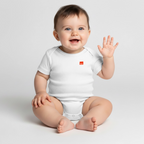 KLU Baby Organic Short-sleeved Bodysuit - white