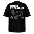 Unisex FUELED BY PASTRIES Oversized T-Shirt | Special Edition - black